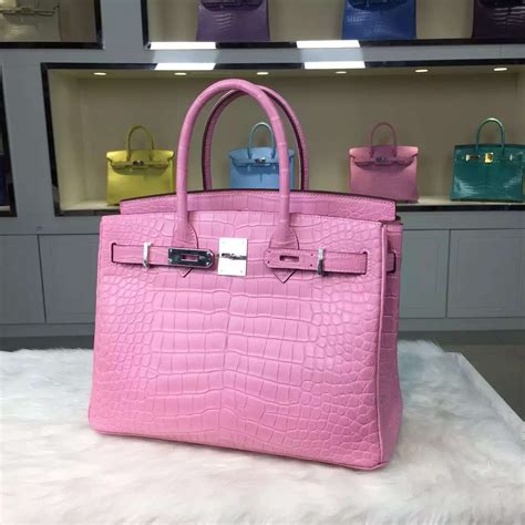 hermes pink crocodile bag